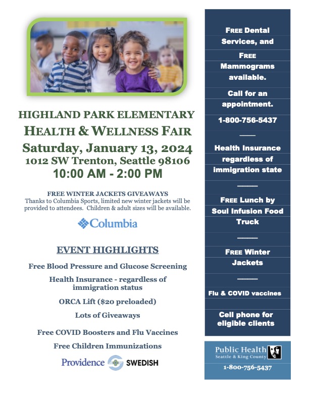 West Seattle Blog… Health Fair at Highland Park Elementary