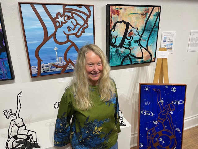 WEST SEATTLE ART: What the Luna Girls do when nobody’s looking, and what else we saw at Alki Arts’ latest opening