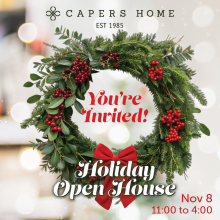 WEEKEND PREVIEW: Holiday open house Saturday at CAPERS Home – with a big anniversary