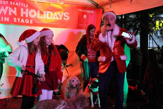 REPORT #2: Cat wins pet-costume contest at West Seattle Junction Hometown Holidays Tree Lighting