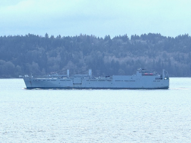 SEEN OFF WEST SEATTLE: USNS Watkins