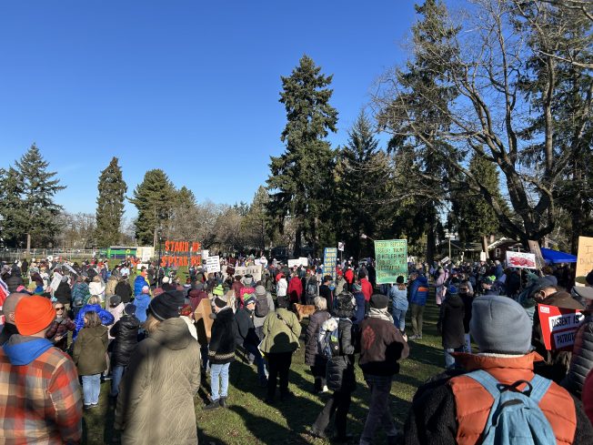 REPORT #2: West Seattle protest march, planned weeks ago, affected by new Minnesota violence hours earlier
