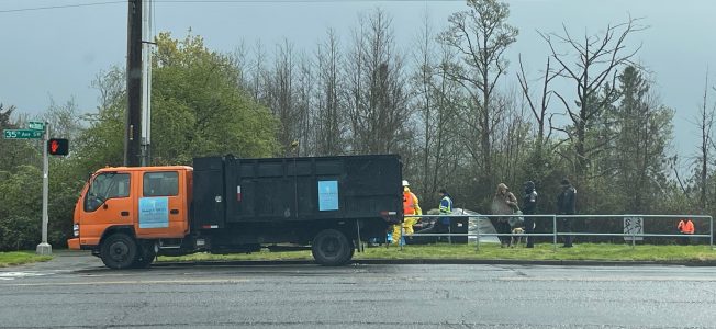FOLLOWUP: Sweep under way at encampment east of 35th SW