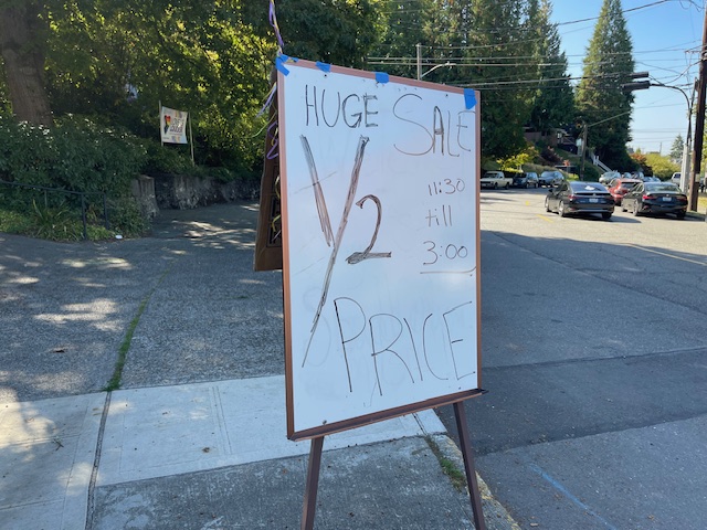 HAPPENING NOW: Fauntleroy Church Second-Time Sale, second day
