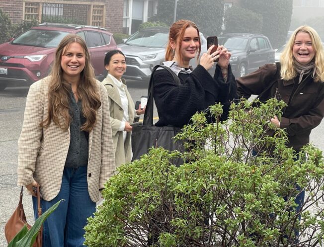 WEST SEATTLE SCENE: Special trio of tourists touring The Junction today